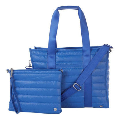 Samantha Brown Quilted Tote & Crossbody Bag 2-piece Set