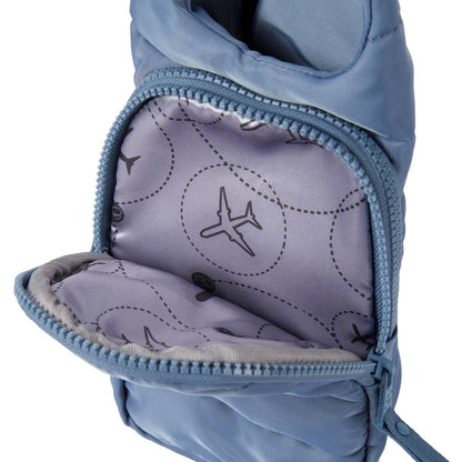 Samantha Brown Water Bottle Carier Quilted Crossbody (Taupe Color block)