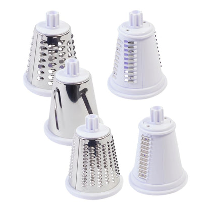Kitchen HQ Speed Drum Grater, 5 Drums for Slicing, Grating, Crinkle Cut, Julienne, Shredding