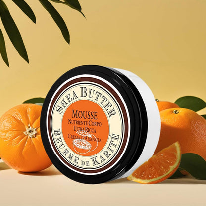 Perlier Intensive Nurturing Shea Butter Body Mousse with Orange Creme, 6.7 fl. oz.