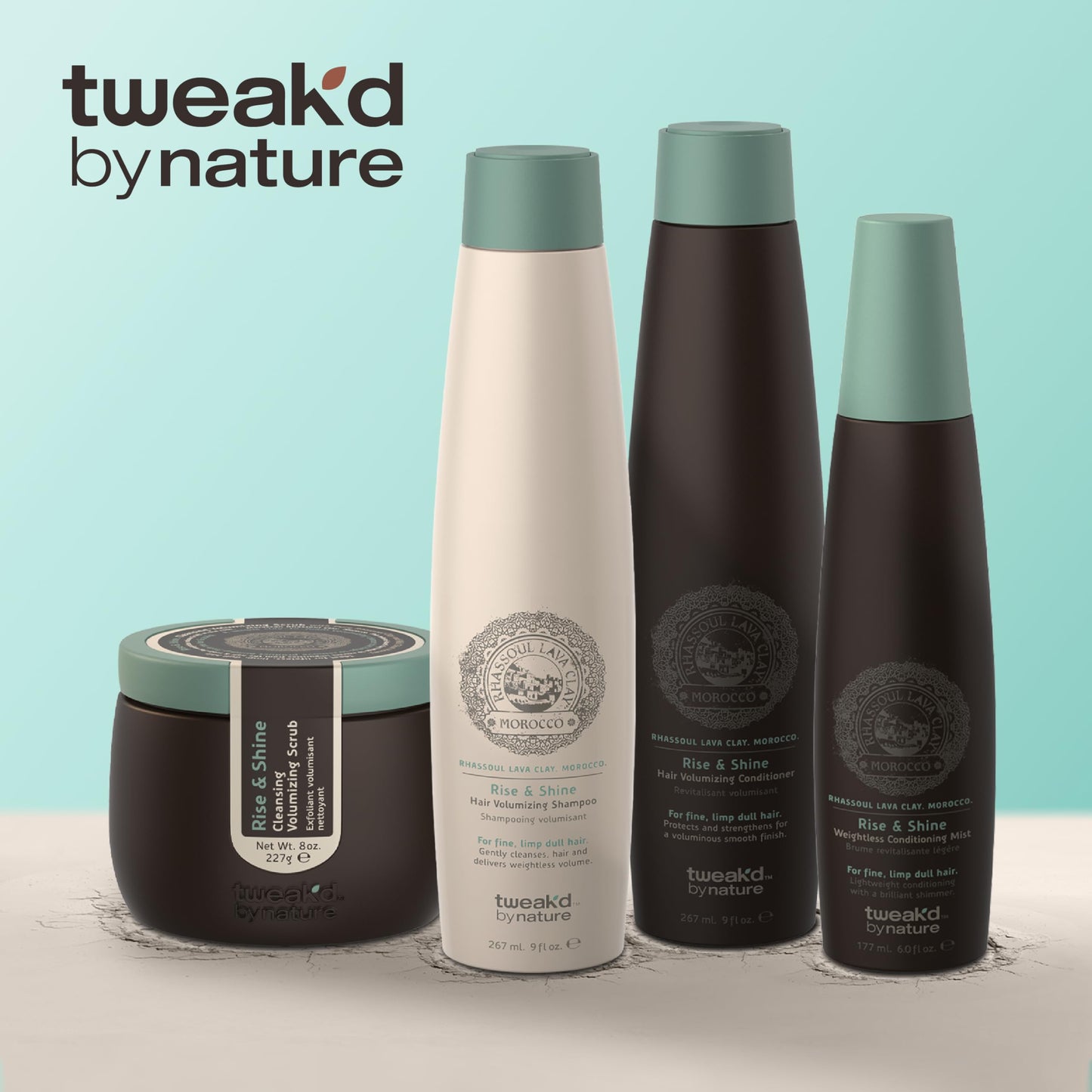Tweak’d by Nature - Rise & Shine Volumizing and Thickening Conditioner for Fine Hair, Hydrating Hair Care for Soft, Tangle-Free Finish, Cruelty Free (33.8 ounces)