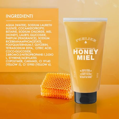 Perlier Honey Miel Doccia Crema Elisir di Miele Biologico 100% Italiano, Shower Gel Honey Elixir 250 ml, 8.4 Fl Oz made in Italy [italian import]