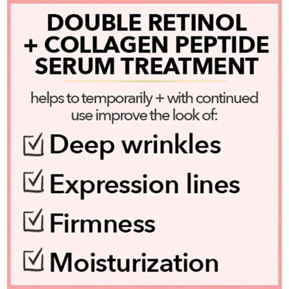 Nakery Beauty Double Retinol & Collagen Peptide Serum Treatment 8.45 oz.